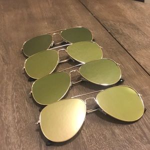 Aviator Flat Lens Unisex Sunglasses
